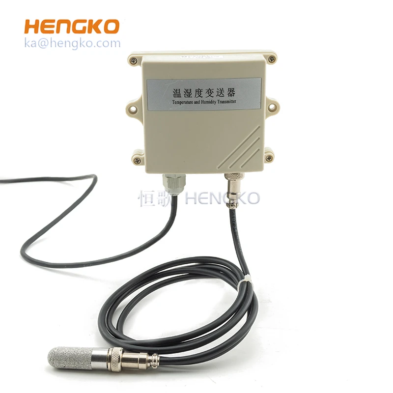  2%RH temperature and humidity transmitter with exchangeable sensor probe for cleanrooms / light industrial