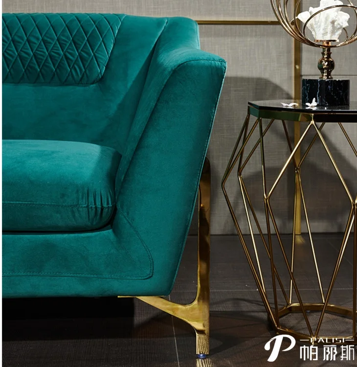 Postmodern Living Room Luxury Design Sofa set Furniture Stylish Nordic Velvet Couch Set 321 Sofa wholesale