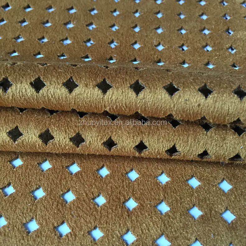 
 Модная дырочная ткань из искусственной замши для одежды  