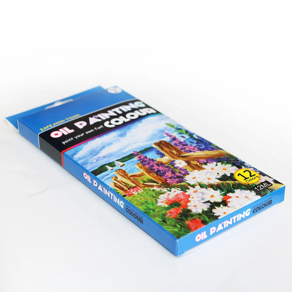 Moderately Priced 12 Tubes X12ml Neon Oil Color Paint Set for Student and Amateur Artists