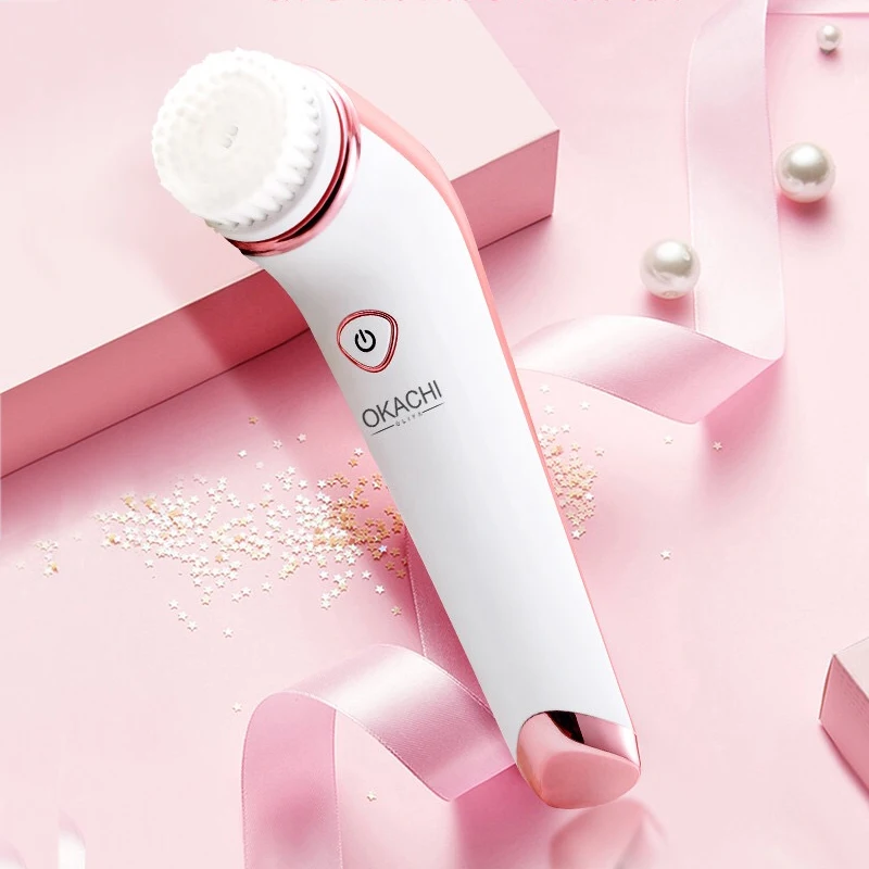 
 Частная торговая марка, вращающаяся щетка для глубокого очищения лица, отшелушивающая, электрическая силиконовая щетка для очищения лица  