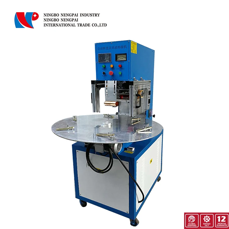 Auto Rotary turntable high frequency blister sealing machine clam-shell and blister PVC, PET-G, A-PET  PET/PVC with carton