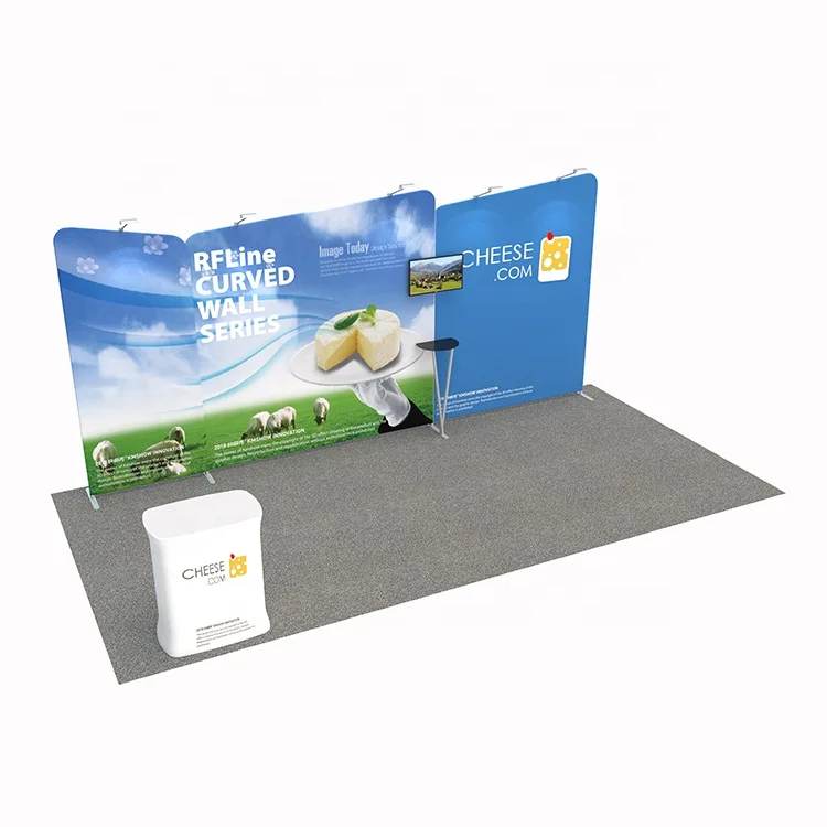 Simple Installation 2022 International Standard Modular Tension Fabric Aluminium Trade Show Booth Exhibition Stand