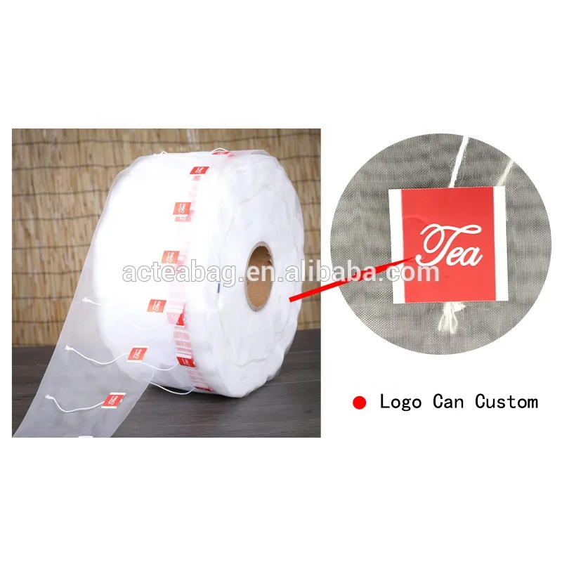 
Food Grade Transparent Nylon Filter Mesh Bag roll for Pyramid tea bags packing 