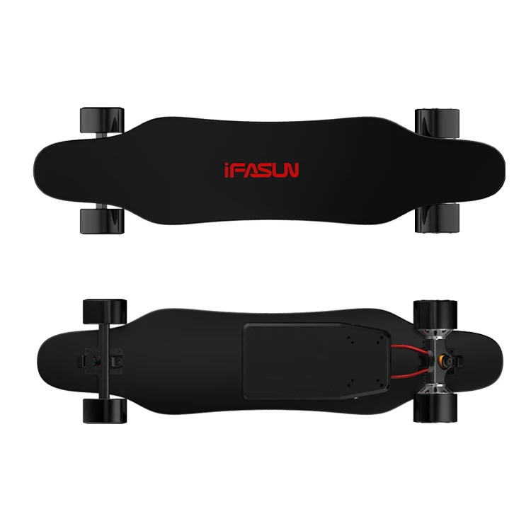 
iFasun cheap fast 20mph 800W dual hub motor 4 wheel autoskate boosted electric skateboard 