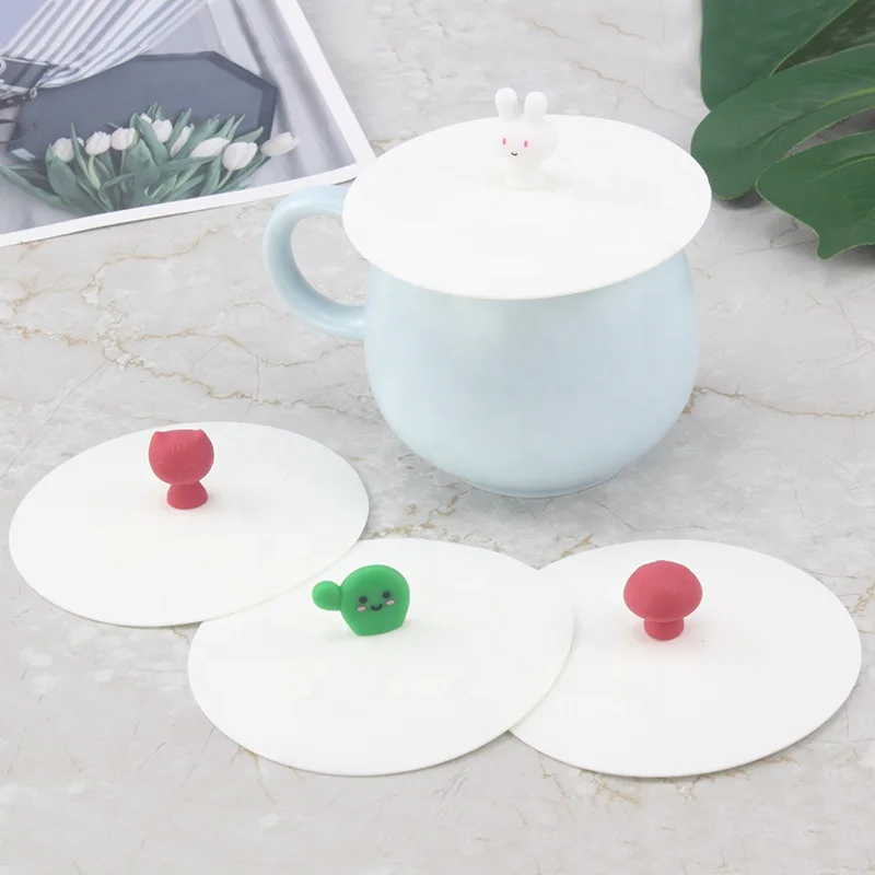 Anti-dust Silicone Cup Cover Coffee Mug Suction Seal Cup Lid Silicone Cup Cover