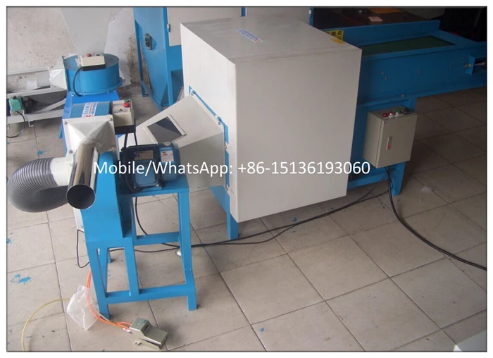 Automatic garnet polyester fiber carding opening recycling machine