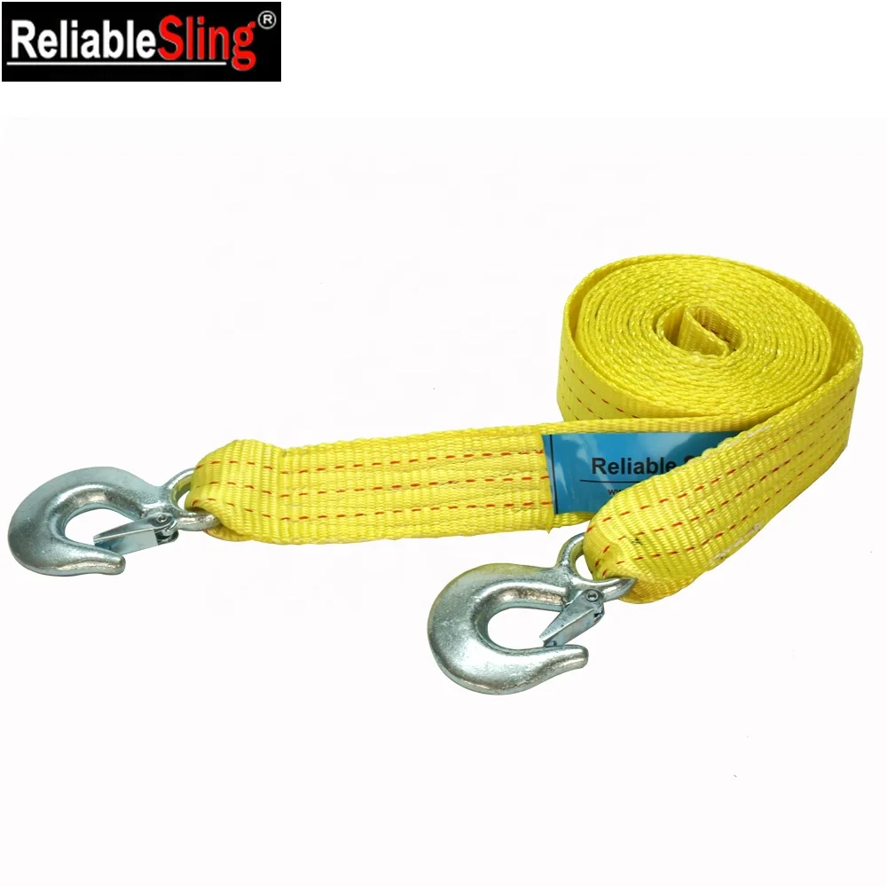 flat hook truck car tow rope tow belt tow strap