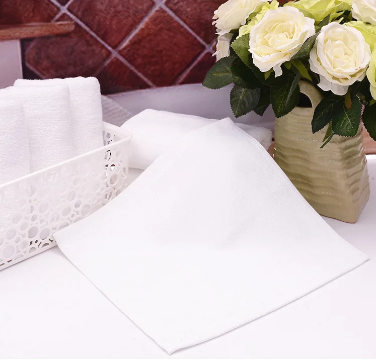 100% cotton plain white bathroom hotel face towel,hotel hot towel in Guangzhou hot sale