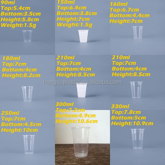 7oz White Plastic Cup Tea Cups Disposable