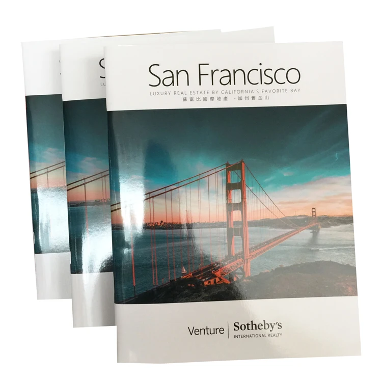 High quality cheap full color saddle stitch brochure booklet printing