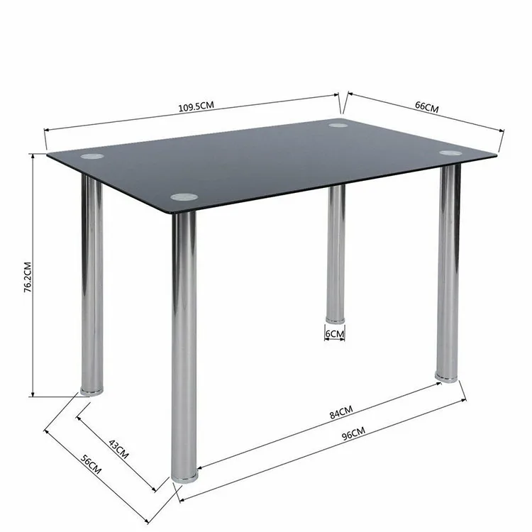 Factory Price Modern Glass Dining Tables and Chairs Set for Restaurant