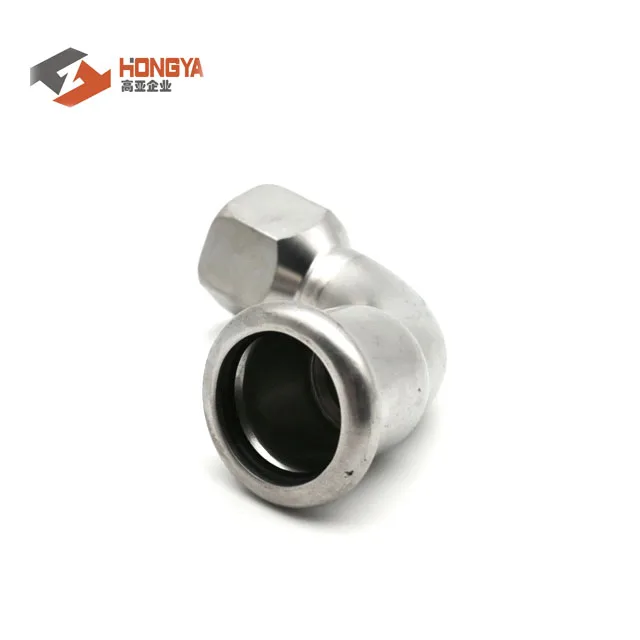 Stainless Steel DVGW Press Plumbing Pipe Fitting 90 Elbow M TYPE