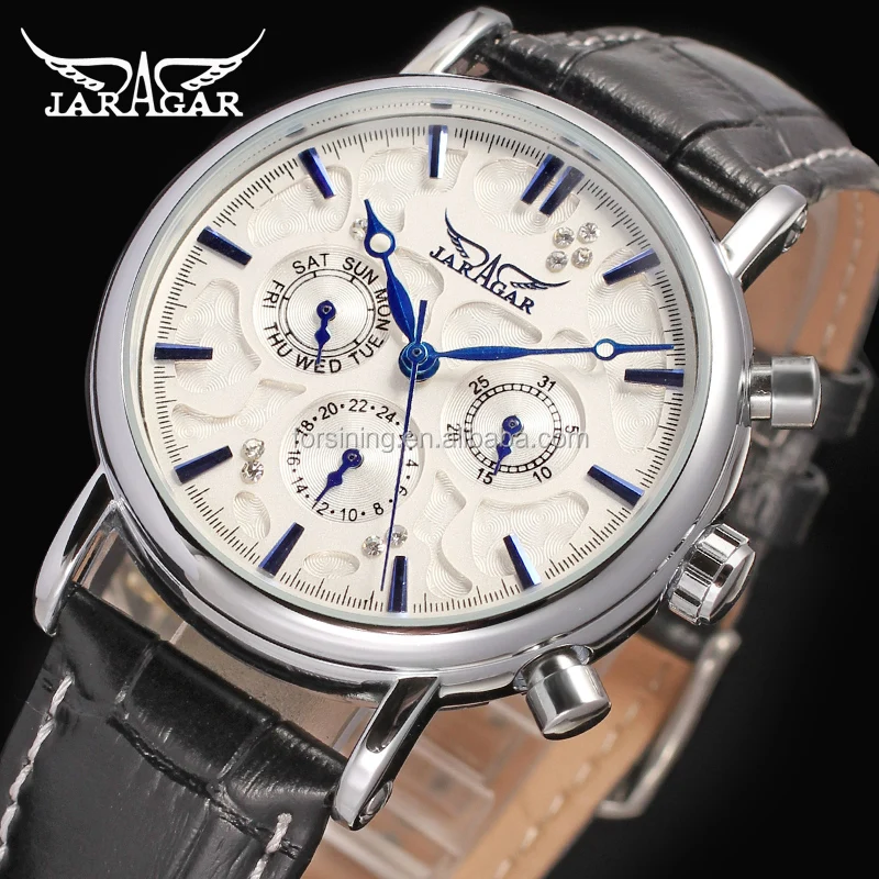 Jargar watches men cheap automatical mechanical watch genuine leather watch wholesale