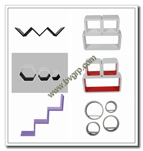 
Simple innovative products display new design MDF white color round wall shelf 