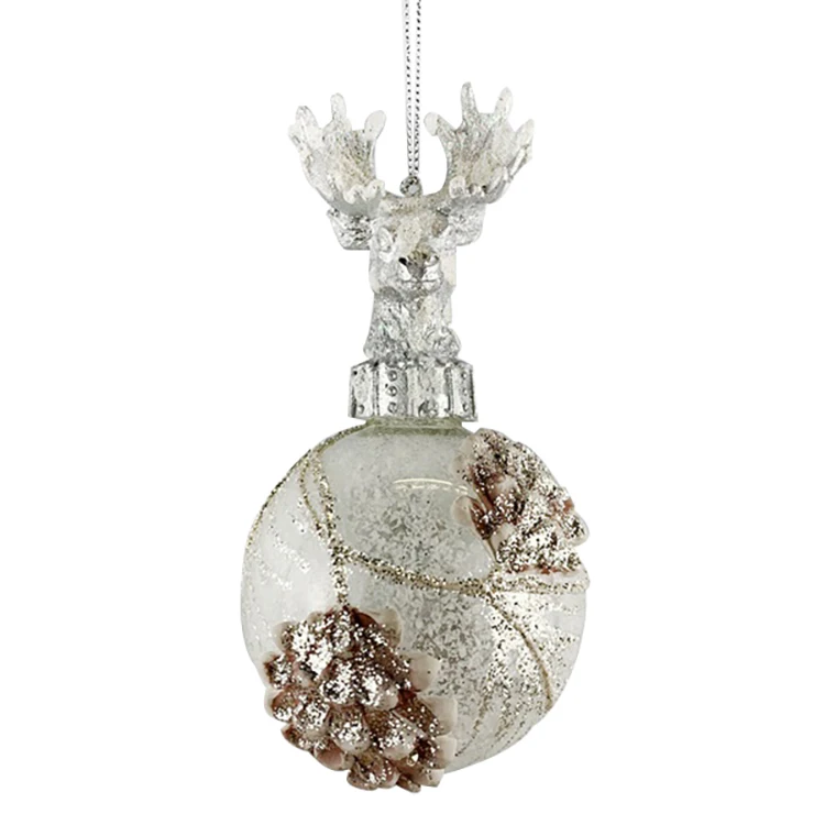 
Custom logo engraved clear glass ornament christmas balls cheap wholesale 