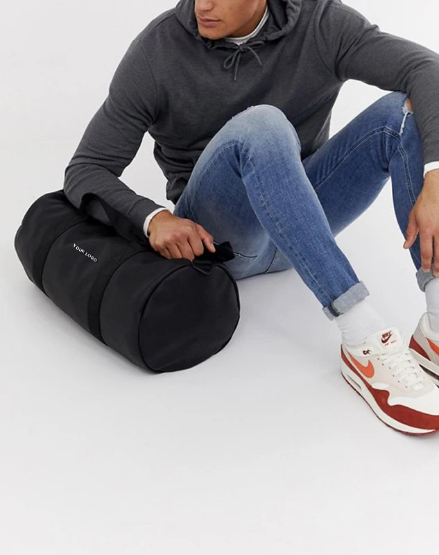 2019 New Style Black Outdoors Men PU Leather Travel Duffel Bag Per Custom Request Welcome Custom Design 50*26*26cm 2*FOB Price