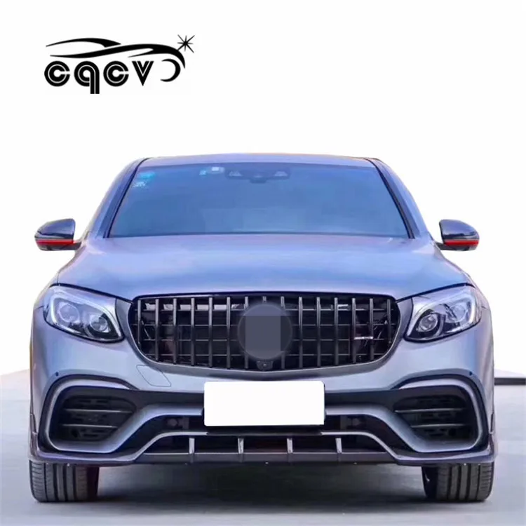 Аксессуары из углеродного волокна для Mercedes BENZ GLC coupe с передним диффузором задним бампером