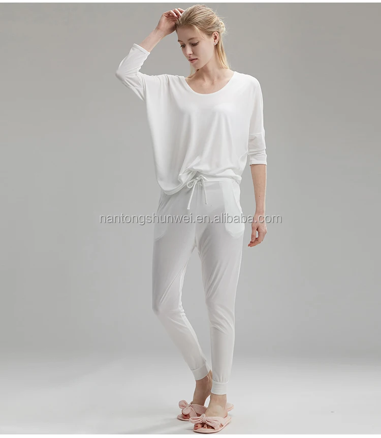 hot sale soft women pajamas high quality leisure modal wear sleep wear sets