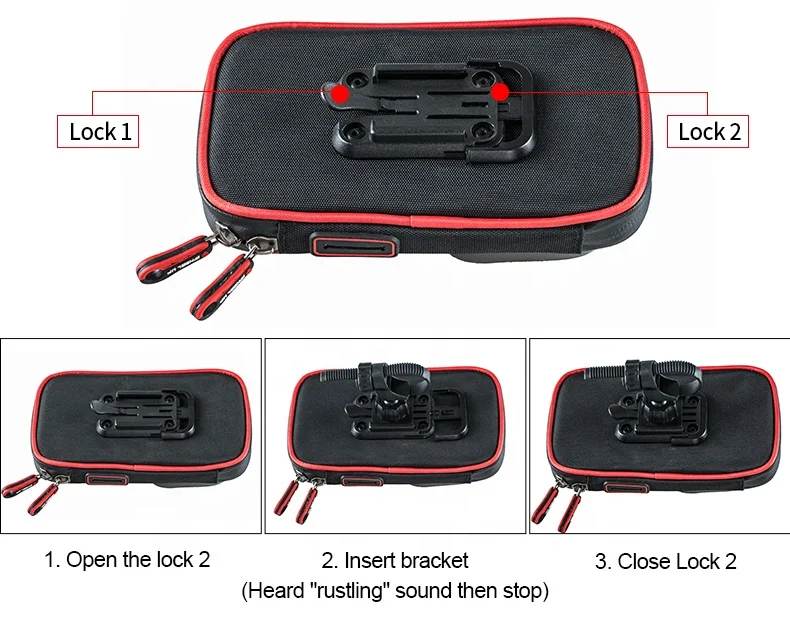 WHEEL UP Universal 6.5 Inch Waterproof Bicycle Handlebar Phone Holder Mobile Phone Bag Holder For Bike