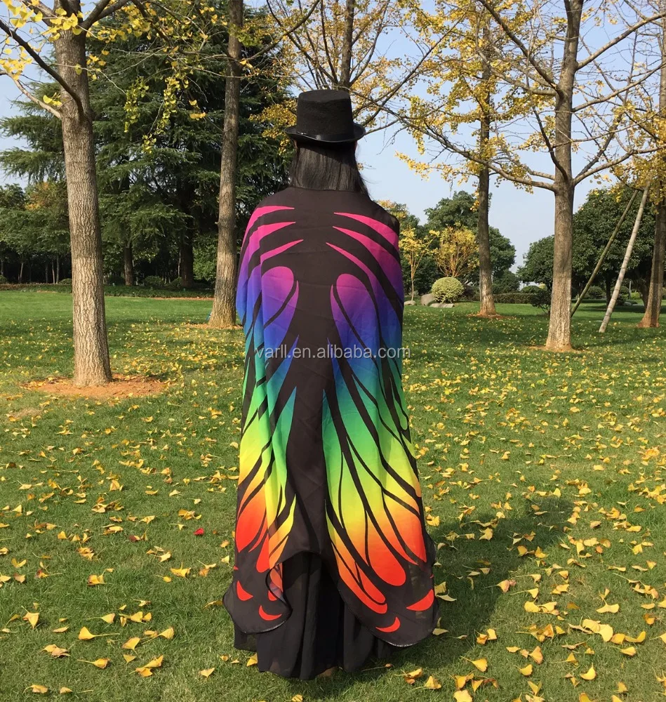 VESNIBA Soft Fabric Butterfly Wings Shawl Fairy Ladies Nymph Pixie Costume Accessory