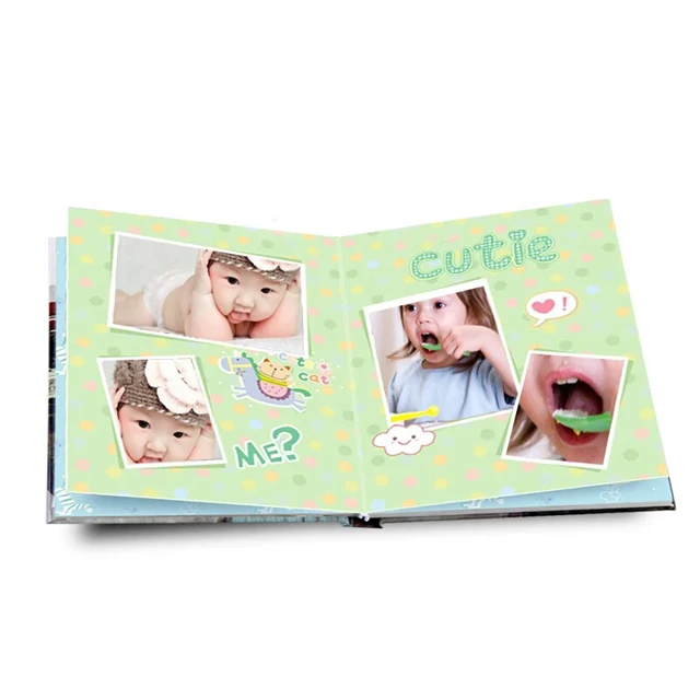 High Quality Hrdcover Deluxe Binding Custom Printed Photo Baby Memory Book