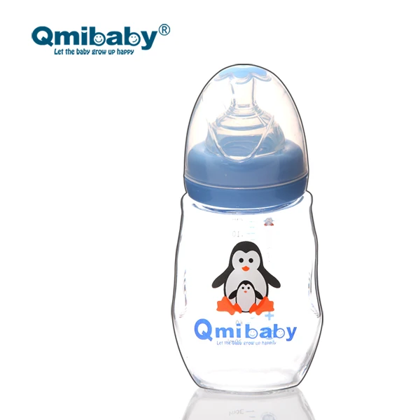 anti colic baby bottle Reusable High borosilicate glass Wide mouth heat-resisting  bottle