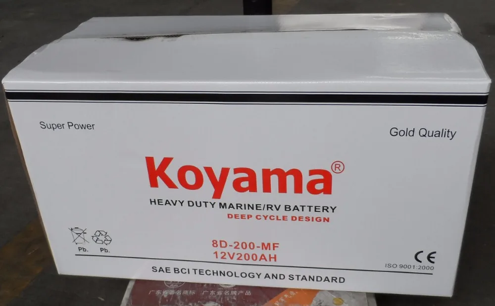 8D 12V 200Ah Maintenance Free Car Battery For Truck With BCI