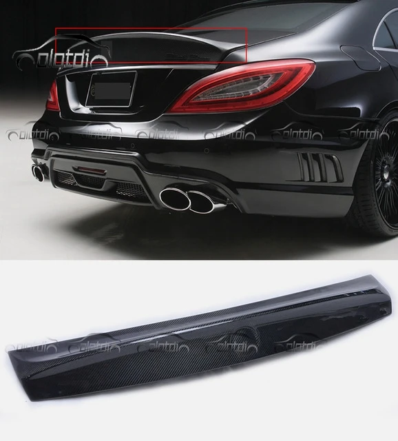 Auto Tuning Parts W Style Rear Wing Carbon Fiber Boot Trunk Lip Spoiler Ducktail for Mercedes Benz W218 CLS