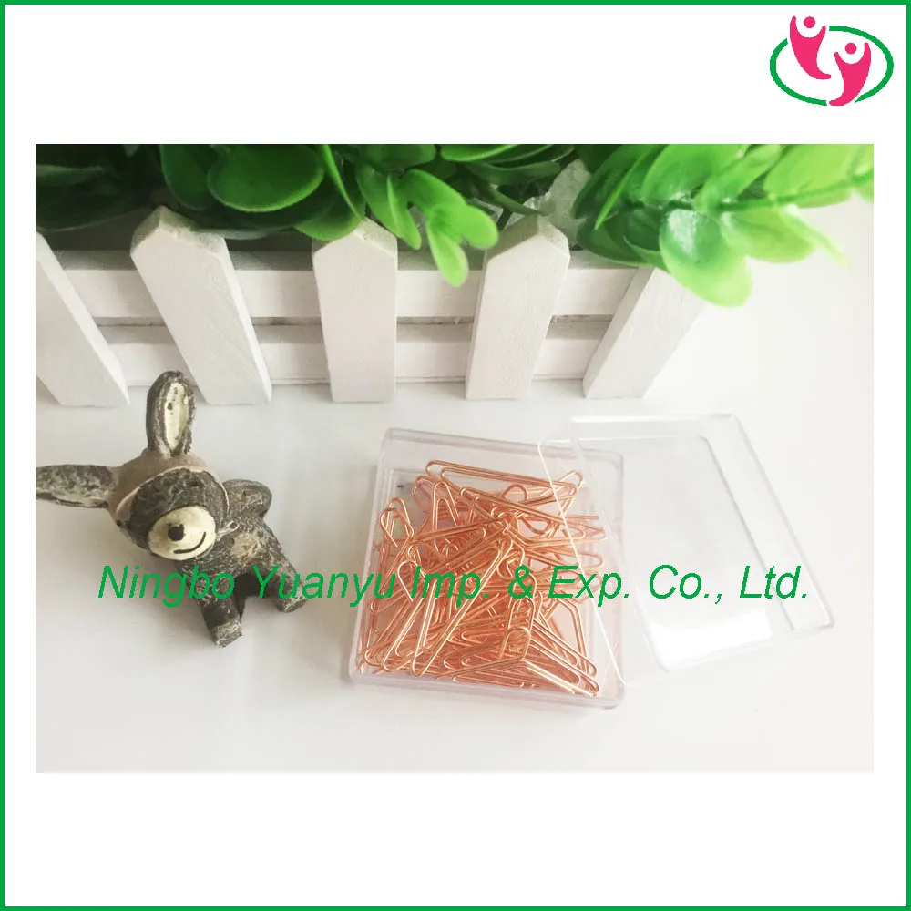 Popular Rose Gold Mini Hanger Shaped Paper Clips for Promotion