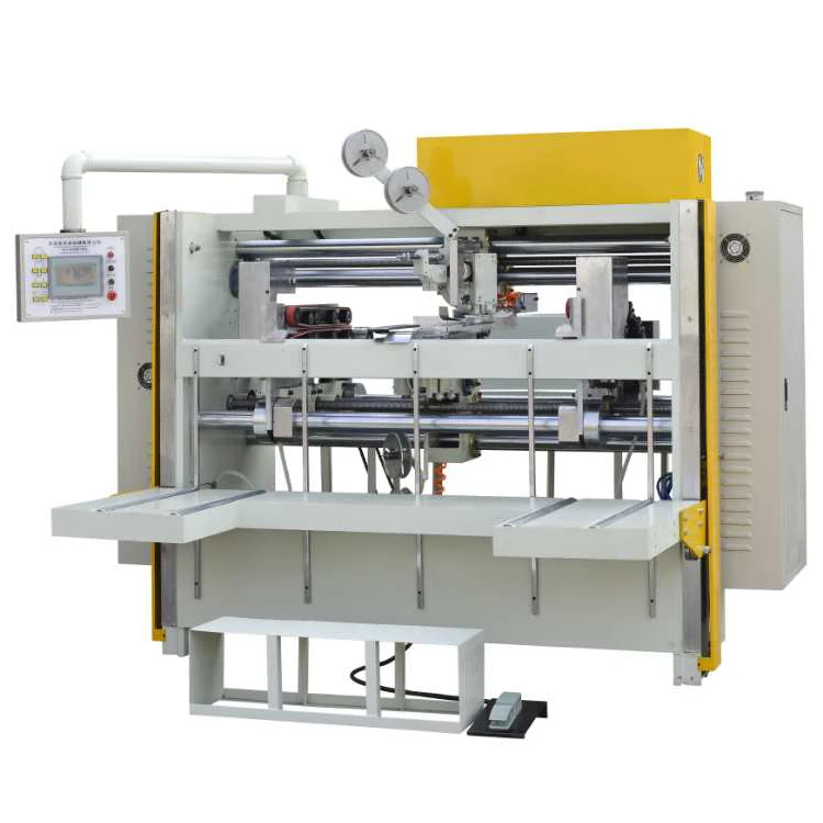 Полуавтоматическая двойная машина для стежков из гофрированного картона с электроприводом Cang zhou/машина для сшивания коробок