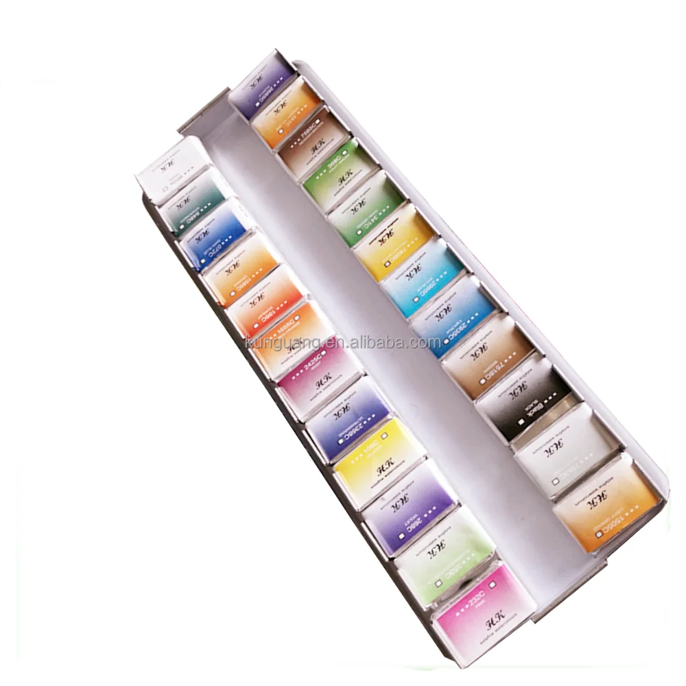 Популярный нетоксичный безопасный набор акварельных красок, твердый акварельный торт EN71 ASTM