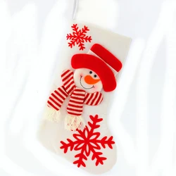Promotional Pendant Cloth Small Boots Ornament Christmas Pattern Print Party Home Decoration Gift Bag Christmas Stocking