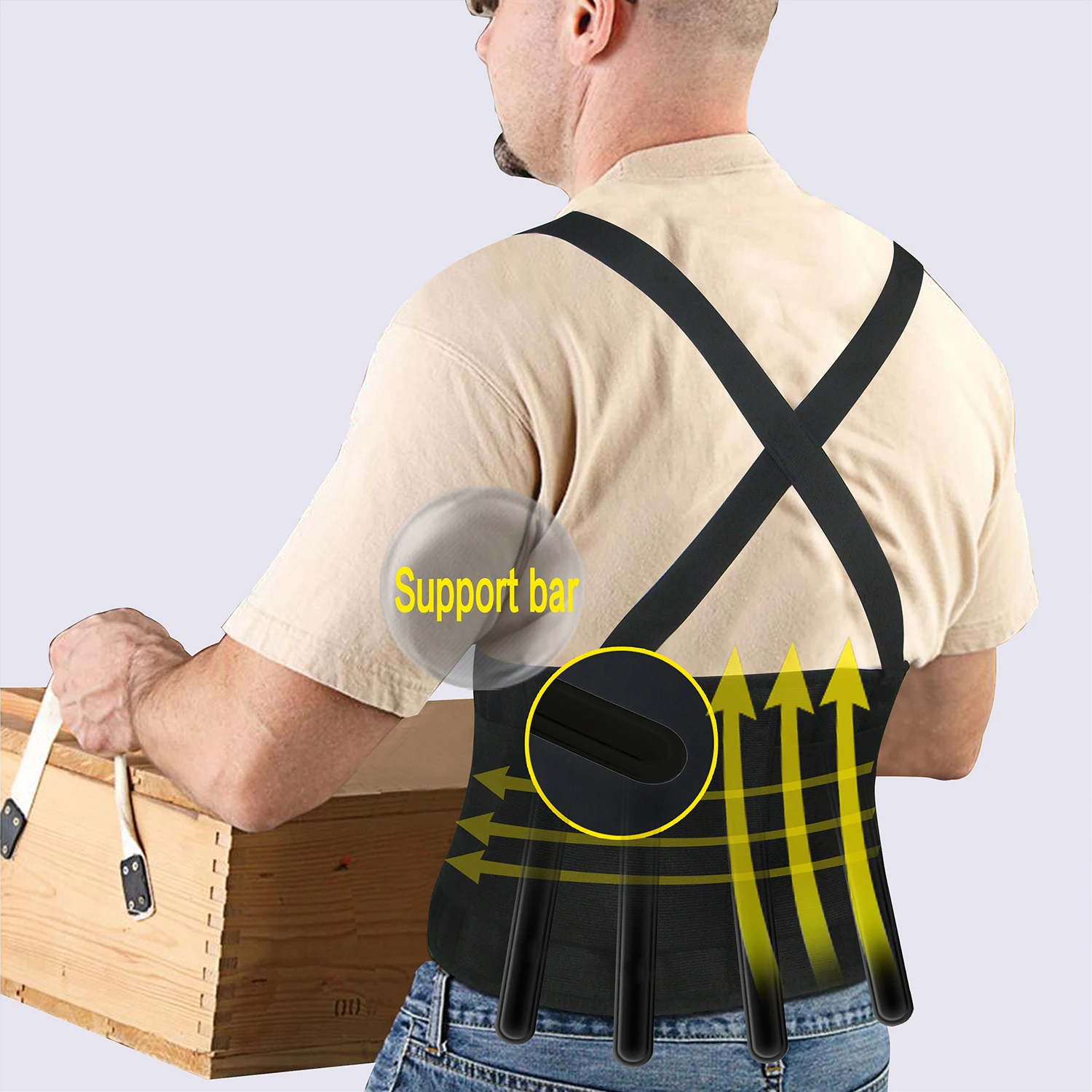 Акция высококачественный Эластичный черный нейлоновый защитный тренажер для талии для мужчин