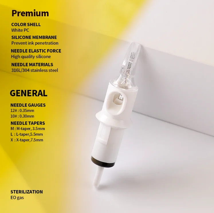 
Professional Stainless Steel Disposable Cartridge Tattoo Needle For Permanent Makeup Tattoo Machine Tattoo Supplies 