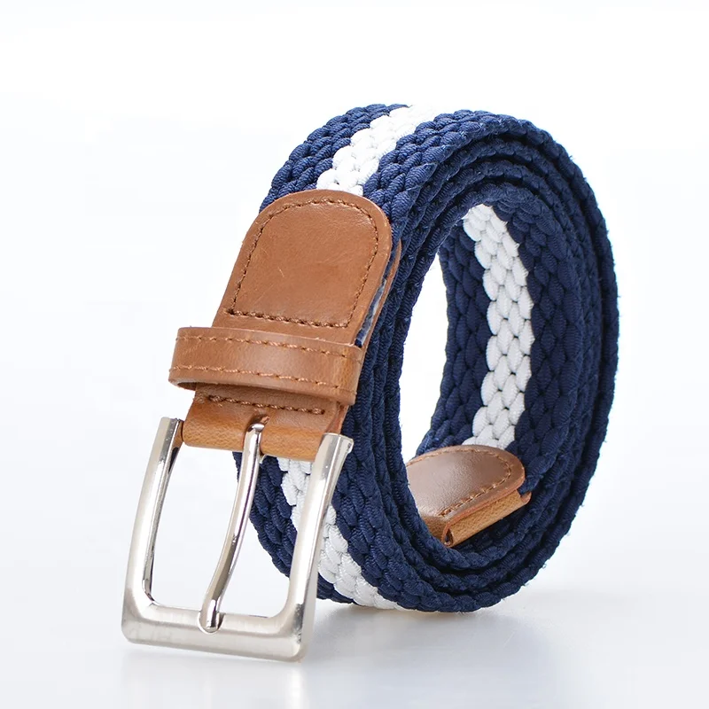 YW Superior high quality China Market adjustable sport double colors braided fashion belts