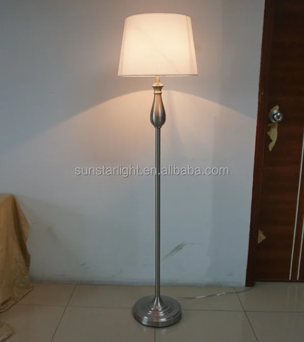 Satin Nickel Brushed Steel 3-Piece Floor and Table Lamp Set