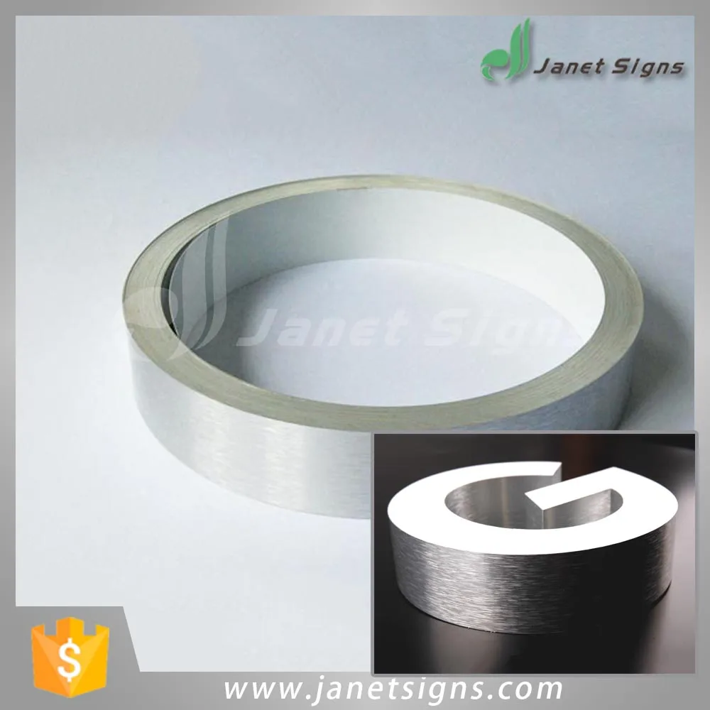 High quality black color flat aluminum trim coil for channel letters making 60mm