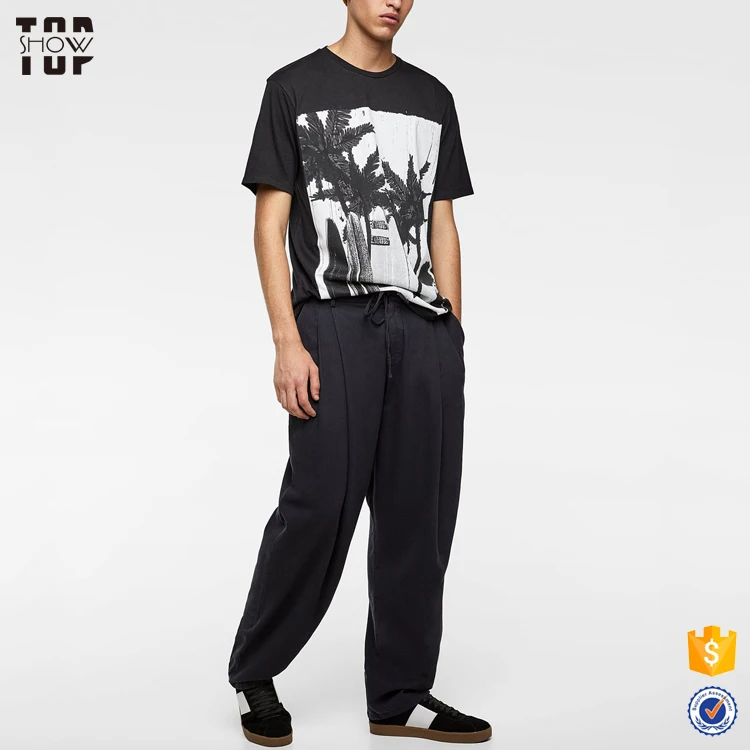 Garment factory in china custom pure cotton t shirt black t shirt for men