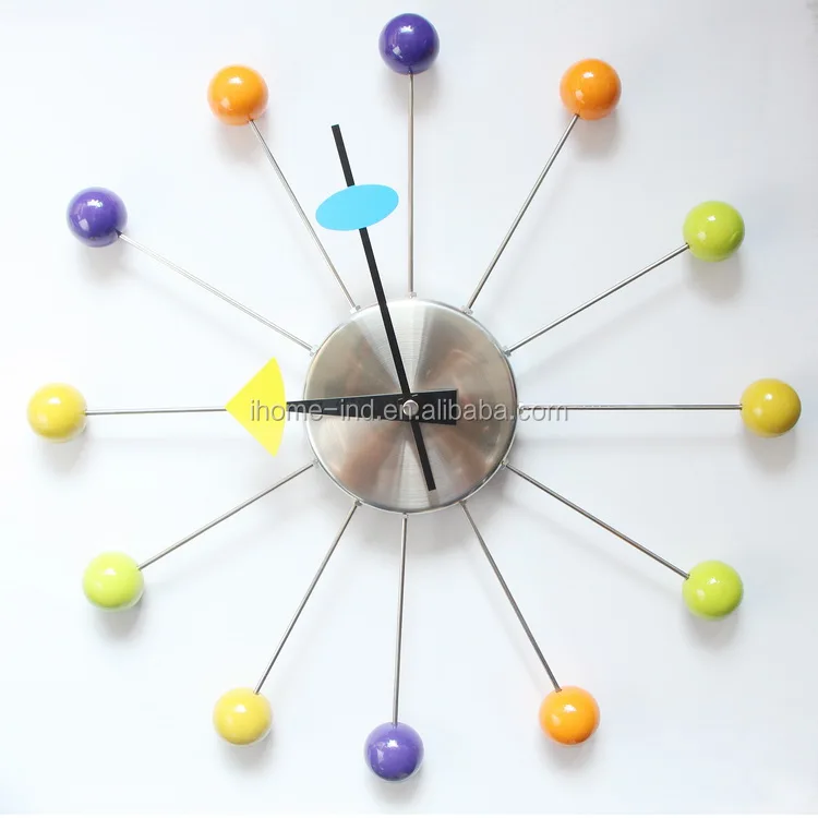 Rolling Ball Art Home Decoration Horloge Watch Wall Clocks Design Metal Custom Nordic Fancy Retro New Modern Big Living Room 3D