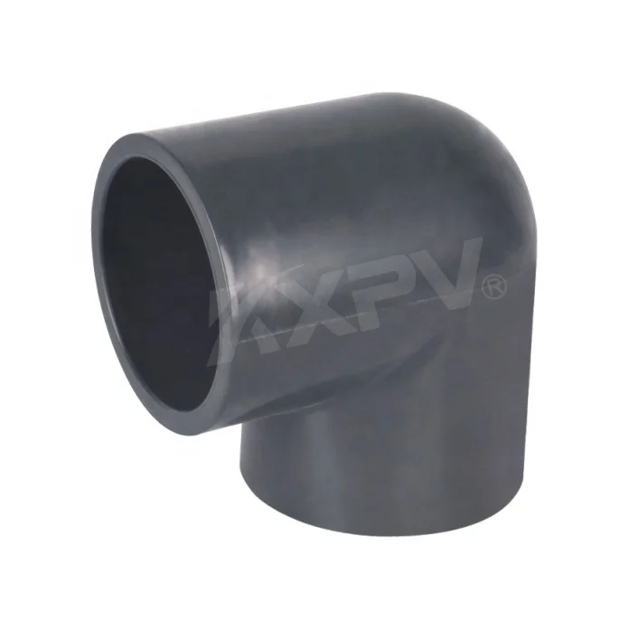 Custom Long Radius Industrial PN16 Plastic Pipe Fittings Round UPVC 3d 90 Degree Elbow