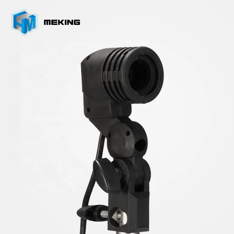 Поворотный адаптер Meking для вспышки с одной лампой E27, держатель для лампы, кронштейн для зонта