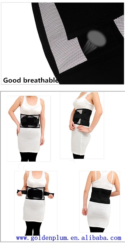 Customized hot sale High quality Comfortable heating waist belt new design Elastic adjustable medical waist belt support sports