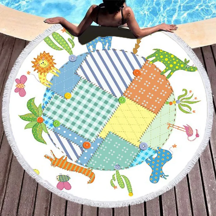 Cheap Embroidered Personalized Animal Print Beach Towel Canada