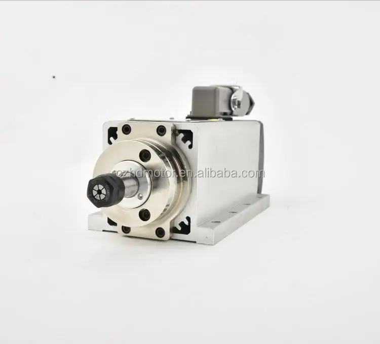 1.5 kw ER11High Speed Square Air Cooled Spindle Motor For CNC Router Machine Tool Spindle