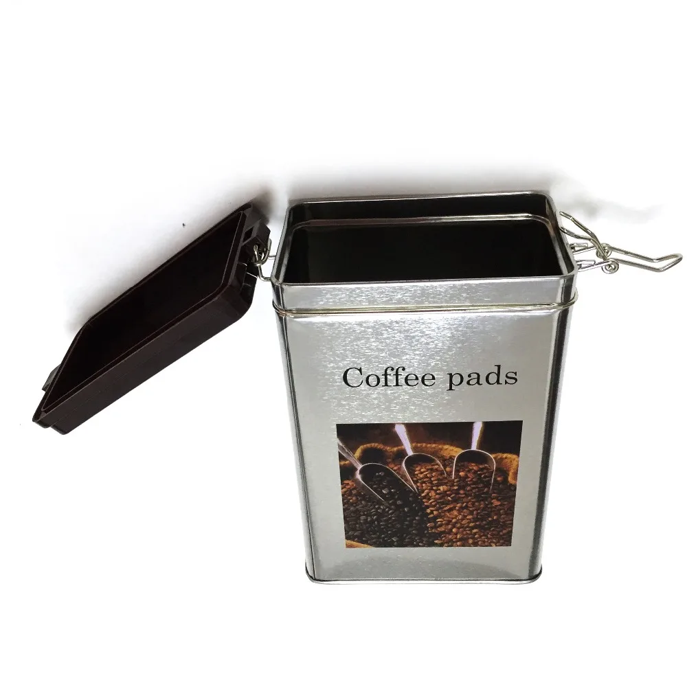 Tinplate round coffee package tin box a box of tin for keeping coffee with cover valve