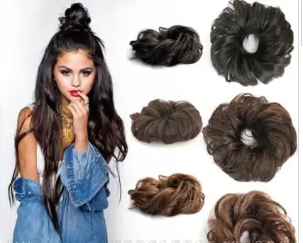 
Wholesale synthetic hair wigs Bun elastic donut bag high temperature fiber chignon bun hair extension hair accessories For Women 