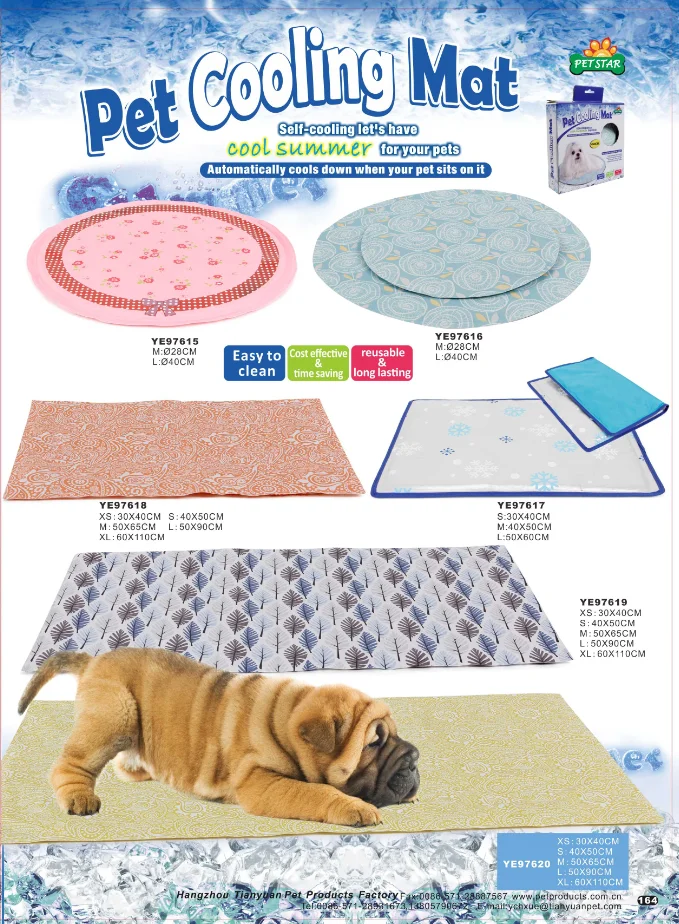 FREE SAMPLE Custom reusable pet dog cooling ice mat,chilled dog bed