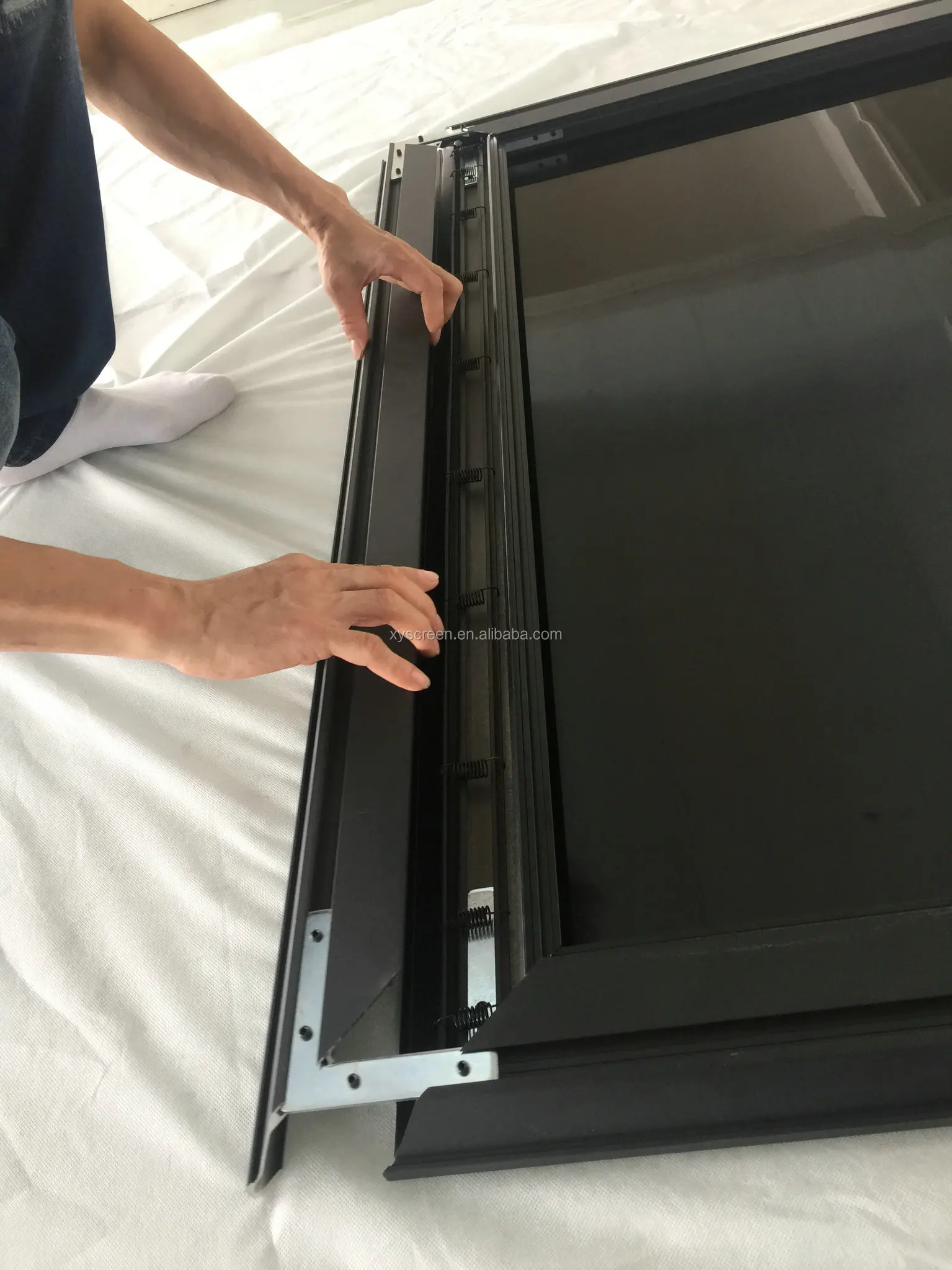 XY экран ALR черного цвета с украшением в виде кристаллов и проекционного экрана домашнего кинотеатра для Epson 4k