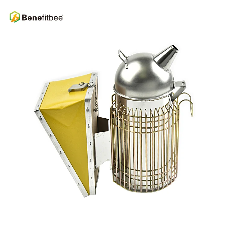 Hot Sale Lightweight Yellow Gas Box Manual Beekeeping Beehive Tools Bee Smoker